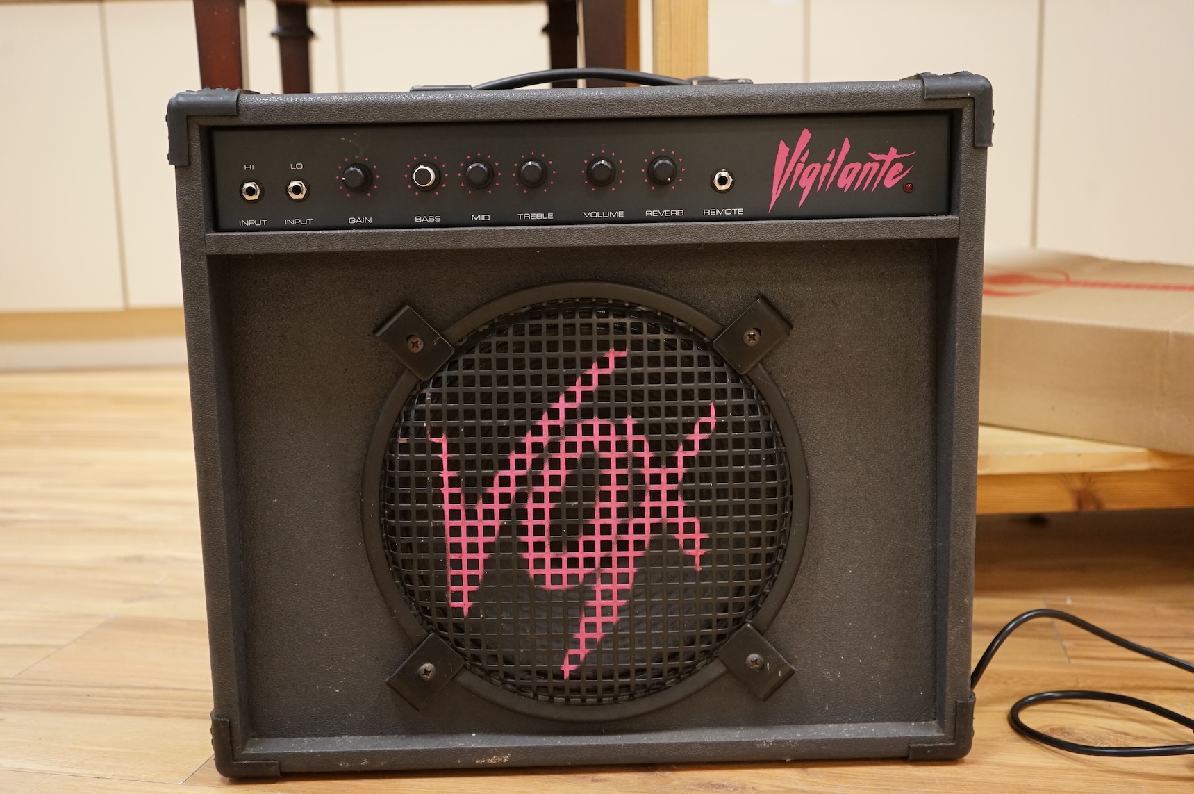 A Vox Vigilante electric guitar amp